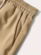 2pc - Hawaiian Shirt and Khaki Trunks - Beige Palm Coast Camp Shirt