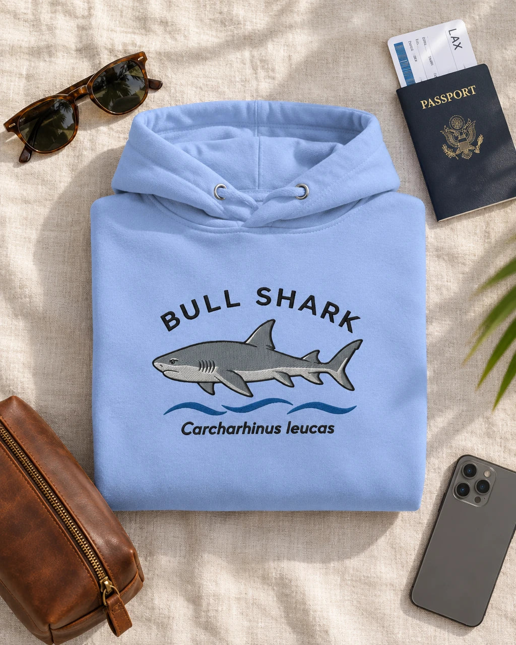 Bull Shark - Embroidered Kimara Coast Hoodie