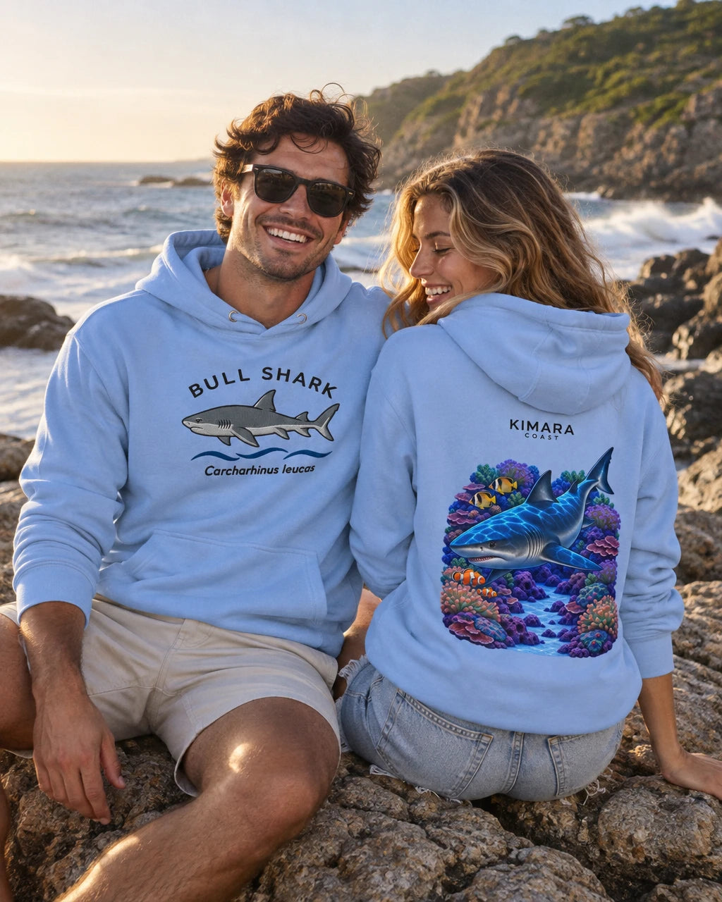 Bull Shark - Embroidered Kimara Coast Hoodie