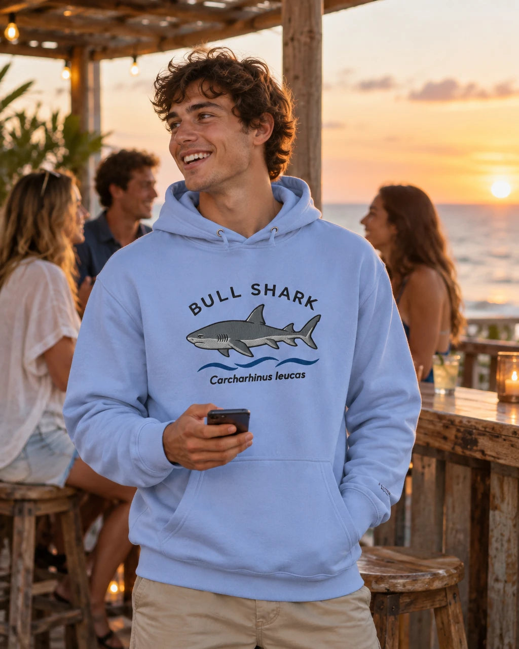 Bull Shark - Embroidered Kimara Coast Hoodie