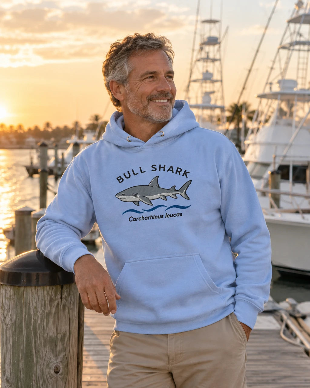 Bull Shark - Embroidered Kimara Coast Hoodie