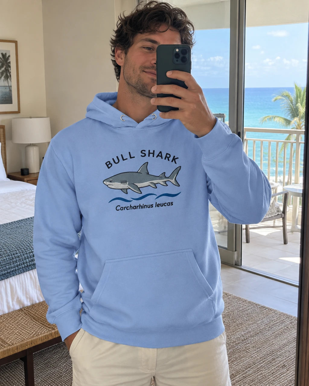 Bull Shark - Embroidered Kimara Coast Hoodie