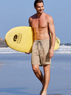 Khaki Drawstring Trunks