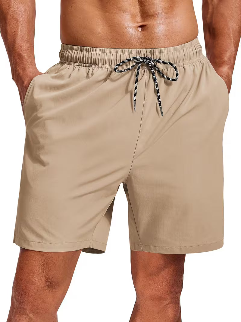 Khaki Drawstring Trunks