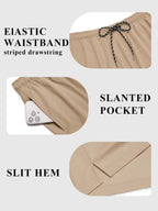 Khaki Drawstring Trunks