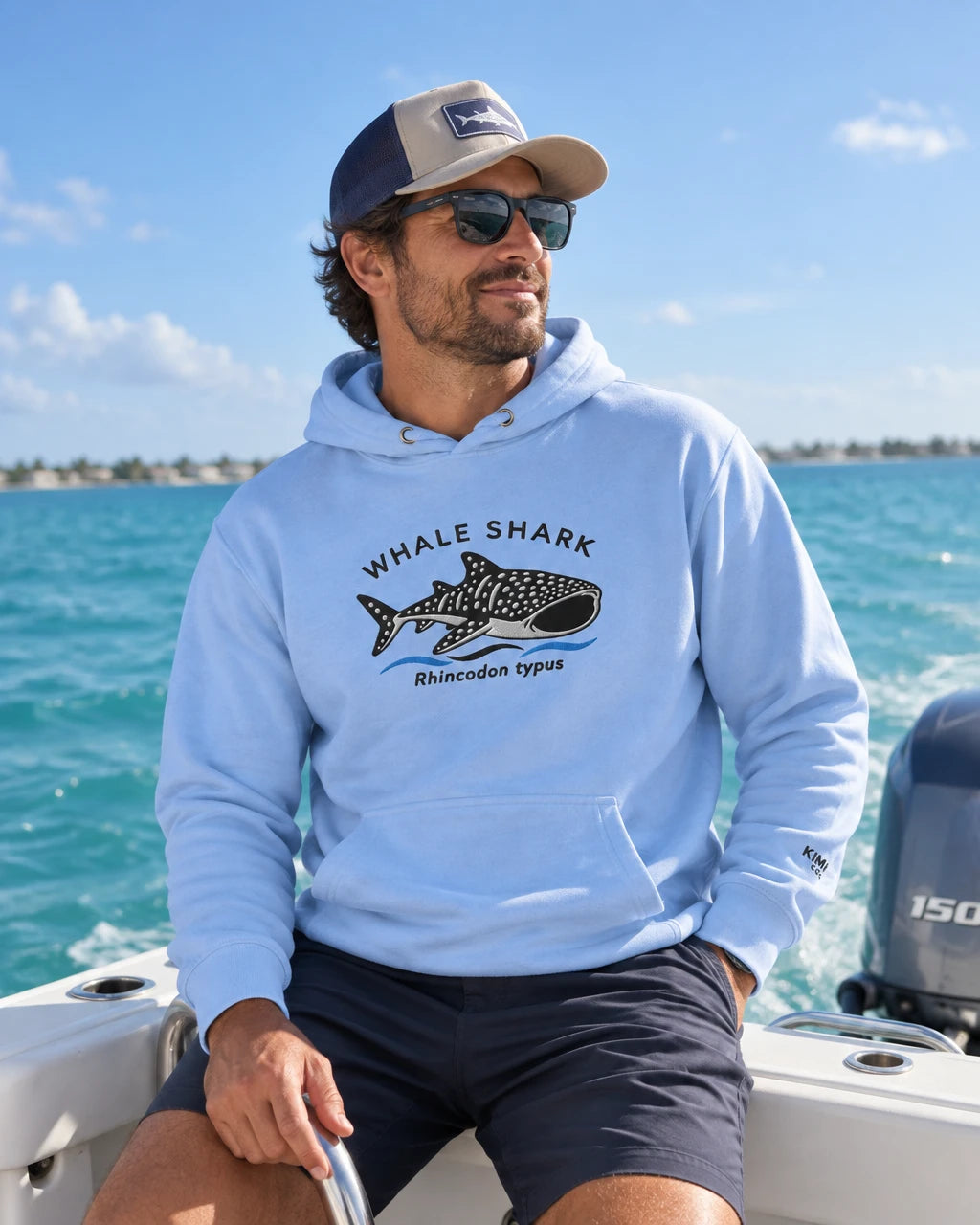Whale Shark - Embroidered Kimara Coast Hoodie
