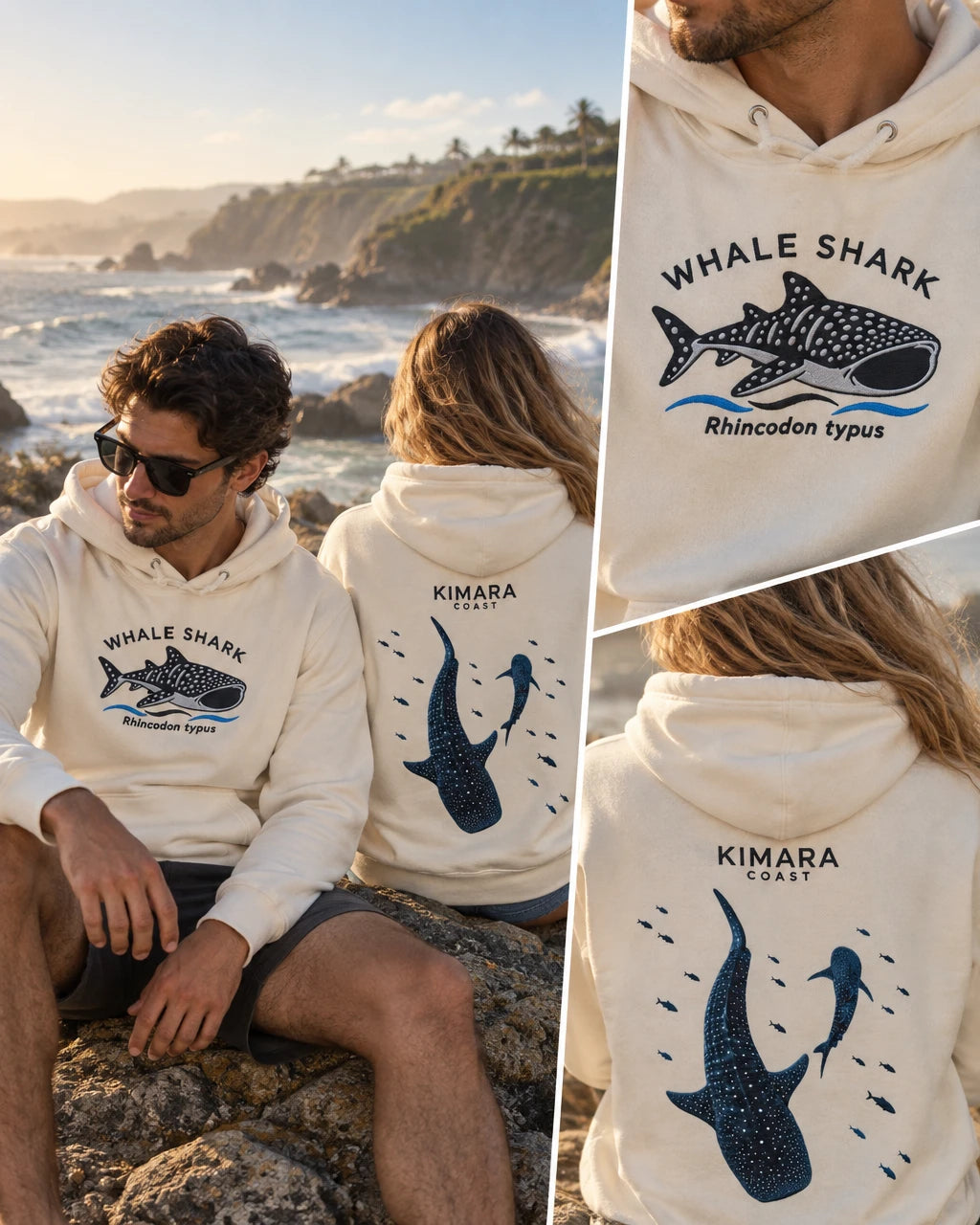 Whale Shark - Embroidered Kimara Coast Hoodie