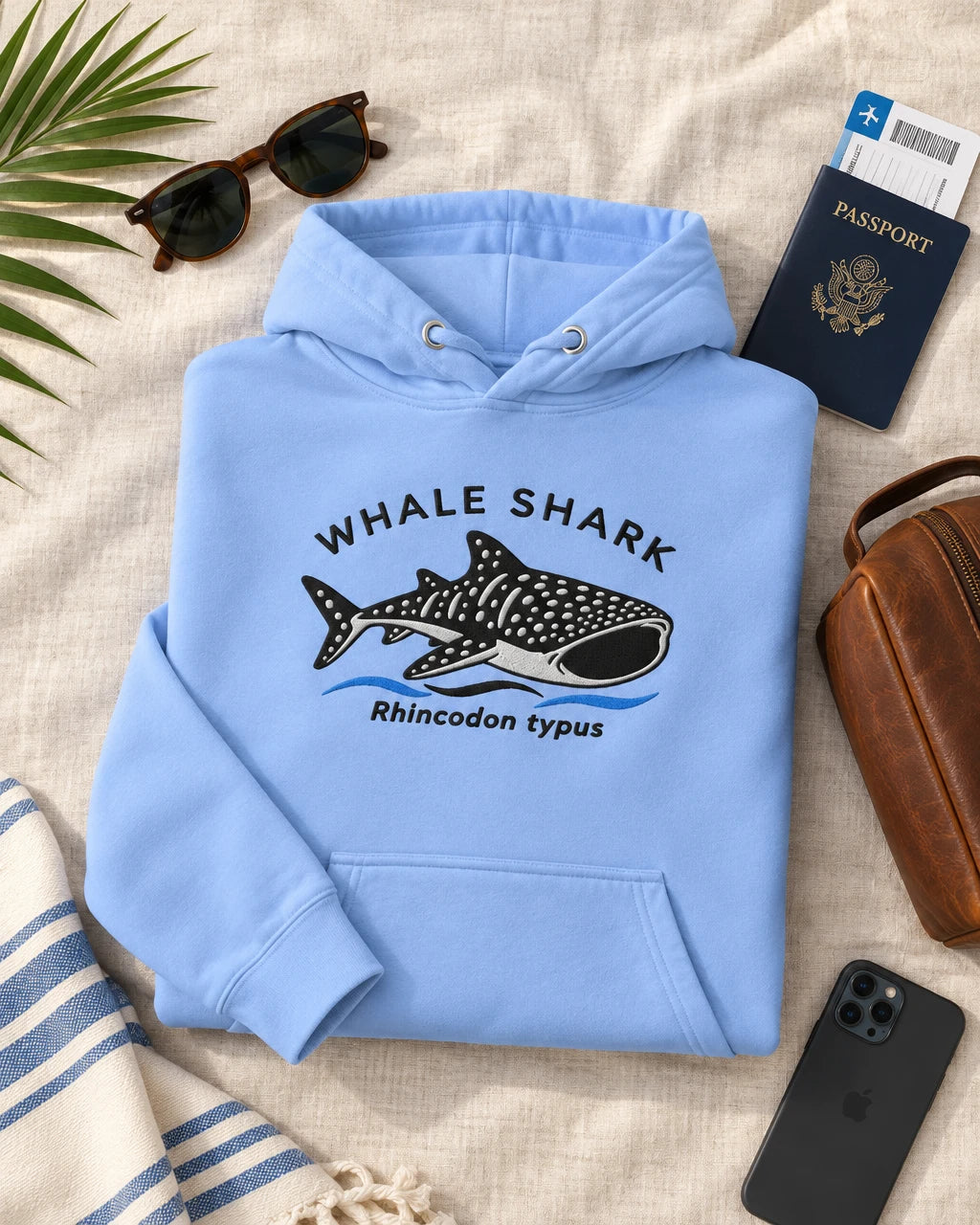 Whale Shark - Embroidered Kimara Coast Hoodie